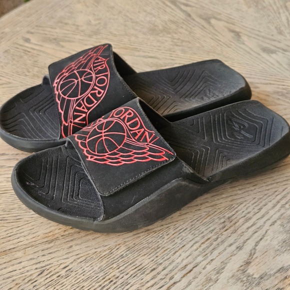 Jordan Other - Jordan Hydro 7 Slides Mens 11 Black University Red AA2517-062 Athletic Sandals